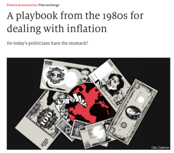 Economist: A playbook from the 1980s for dealing with inflation