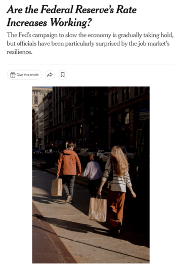 NYT: Are the Federal Reserve’s Rate Increases Working?