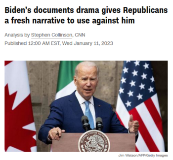 CNN: Biden’s documents drama gives Republicans a fresh narrative to use against him 