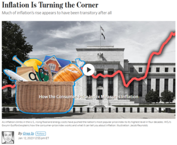 WSJ: Inflation Is Turning the Corner