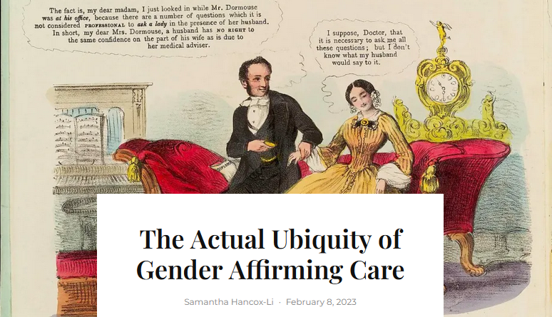 Liberal Currents: The Actual Ubiquity of Gender Affirming Care