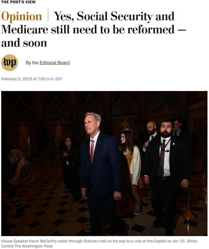 WaPo: Yes, Social Security and Medicare still need to be reformed — and soon