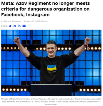 Kyiv Independent: Meta: Azov Regiment no longer meets criteria for dangerous organization on Facebook, Instagram