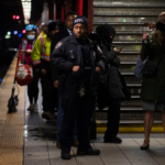 New York Times depiction of NYPD officers in the subway. Photo: Gregg Vigliotti