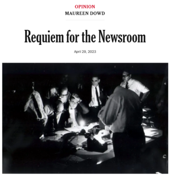 NYT: Requiem for the Newsroom