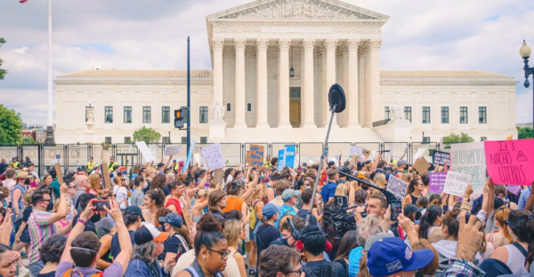 Activists outside the Supreme Court protesting the Dobbs ruling (CC photo: Ted Eytan )
