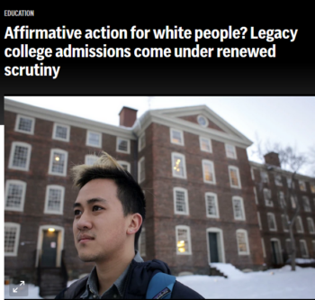 AP: Affirmative action for white people? Legacy college admissions come under renewed scrutiny