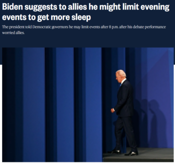 NBC: Biden suggests to allies he might limit evening events to get more sleep