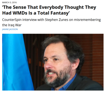 FAIR: ‘The Sense That Everybody Thought They Had WMDs Is a Total Fantasy’