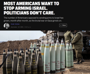 Intercept: Most Americans Want to Stop Arming Israel. Politicians Don’t Care. 