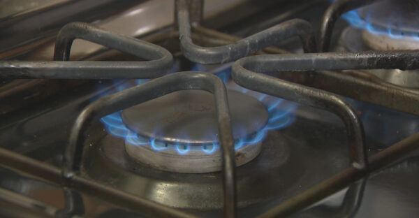 Image from WUSA of a burner on a gas stove.