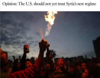 LA Times: Why the U.S. needs to help build a new Syria