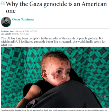 Middle East Eye: Why the Gaza genocide is an American one