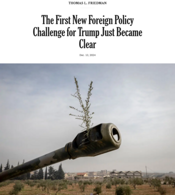 NYT: The First New Foreign Policy Challenge for Trump Just Became Clear