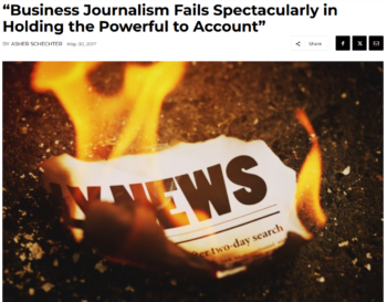 Promarket: “Business Journalism Fails Spectacularly in Holding the Powerful to Account”