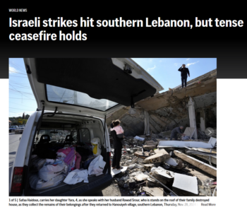 AP: Israeli strikes hit southern Lebanon, but tense ceasefire holds