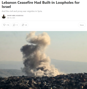 Drop Site: Lebanon Ceasefire Had Built-in Loopholes for Israel