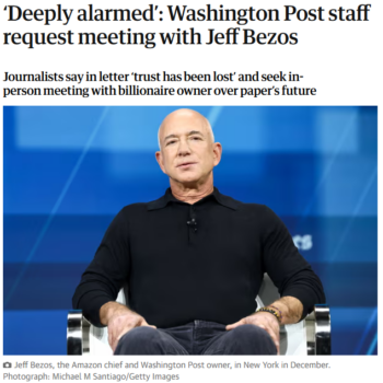  Washington Post staff request meeting with Jeff Bezos