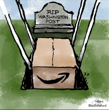 RIP Washington Post: The paper is being buried in an Amazon box.