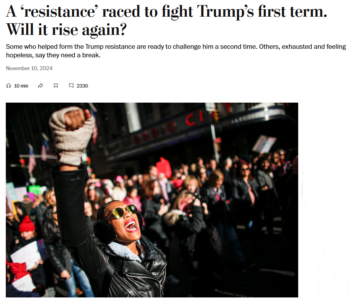 WaPo: A ‘resistance’ raced to fight Trump’s first term. Will it rise again?