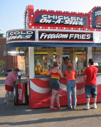 Snack bar featuring "freedom fries."