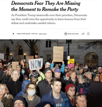 NYT: Democrats Fear They Are Missing the Moment to Remake the Party