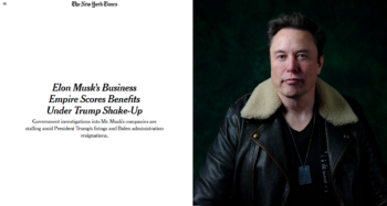 NYT: Elon Musk’s Business Empire Scores Benefits Under Trump Shake-Up