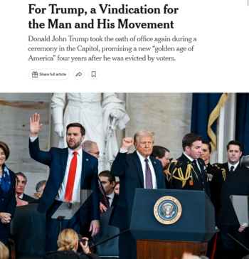 NYT: For Trump, a Vindication for the Man and His Movement