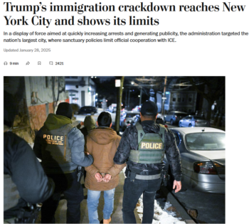 WaPo: Trump’s immigration crackdown reaches New York City and shows its limits