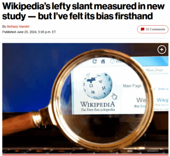 New York Post: Wikipedia’s lefty slant measured in new study — but I’ve felt its bias firsthand