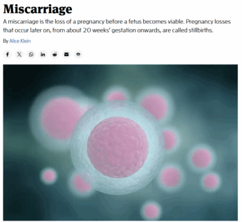 New Scientist: Miscarriage