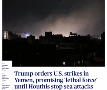 PBS: Trump orders U.S. strikes in Yemen, promising 'lethal force' until Houthis stop sea attacks