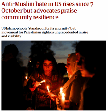 Guardian: Anti-Muslim hate hits new high in US: Advocacy group