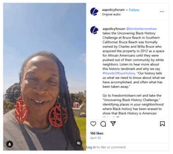 Instagram: Kimberle Crenshaw takes the Uncovering Black History Challenge