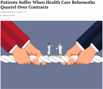 KFF Health News: Patients Suffer When Health Care Behemoths Quarrel Over Contracts