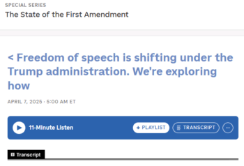 NPR: Freedom of speech is shifting under the Trump administration. We're exploring how