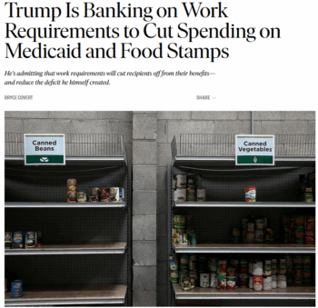 Nation: Trump Is Banking on Work Requirements to Cut Spending on Medicaid and Food Stamps