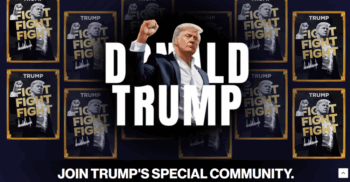 Marketing Trump's $Trump meme coin: Donald Trump; Fight Fight Fight; Join Trump's Special Community