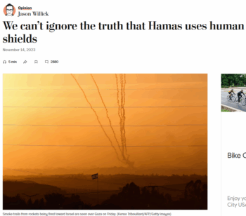 We can’t ignore the truth that Hamas uses human shields