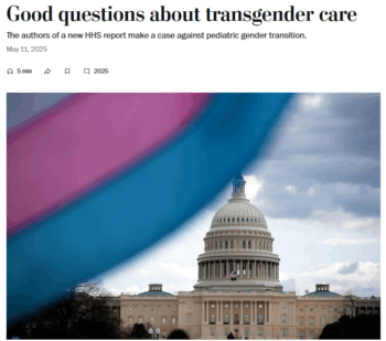 WaPo: Good questions about transgender care
