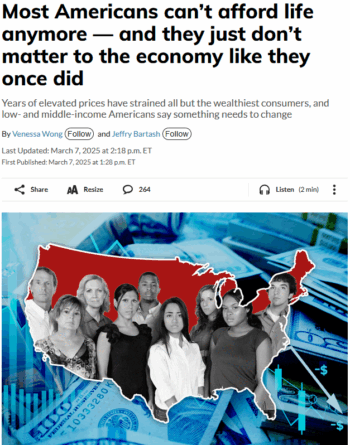 DowJones MarketWatch: Most Americans can’t afford life anymore — and they just don’t matter to the economy like they once did