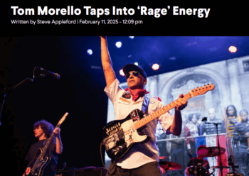 Spin: Tom Morello Taps Into ‘Rage’ Energy 