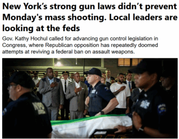 City & State: New York’s strong gun laws didn’t prevent Monday's mass shooting. Local leaders are looking at the feds