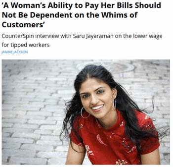 CounterSpin: ‘A Woman’s Ability to Pay Her Bills Should Not Be Dependent on the Whims of Customers’