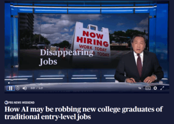 PBS NewsHour: How AI may be robbing new college graduates of traditional entry-level jobs