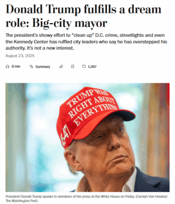 WaPo: Donald Trump fulfills a dream role: Big-city mayor