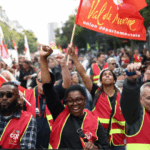 Washington Post depiction of protesters against French budget cuts