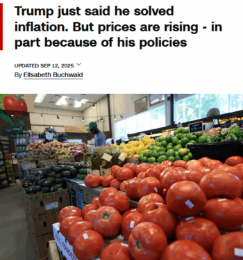 CNN: Trump just said he solved inflation. But prices are rising - in part because of his policies 