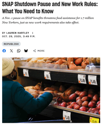 City: SNAP Shutdown Pause and New Work Rules: What You Need to Know 