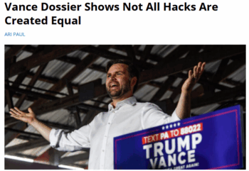 FAIR: Vance Dossier Shows Not All Hacks Are Created Equal